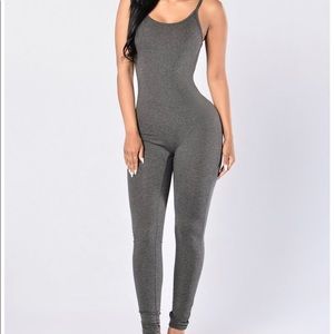 Grey fitted jumpsuit